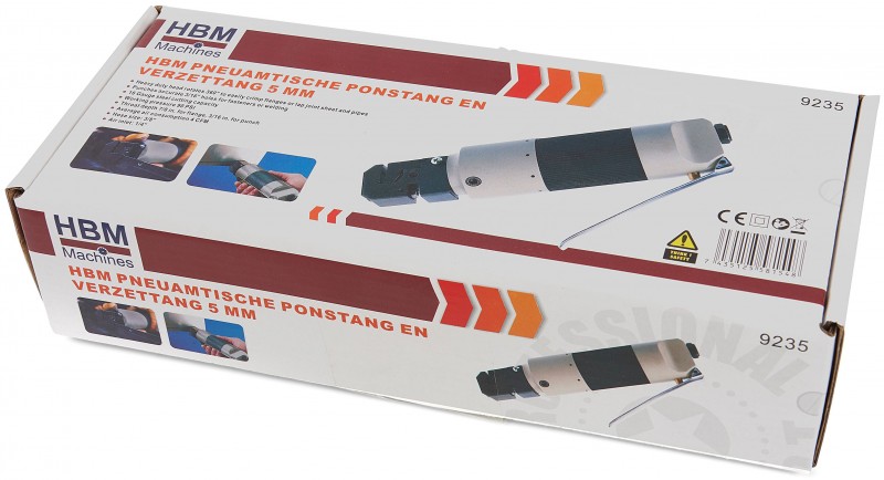 HBM Pneumatische Ponstang en Verzettang 5 mm, Bekdiepte 1,6 cm, 6 Bar, EURO Connector