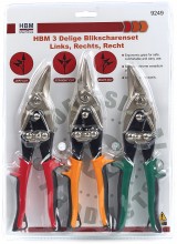 HBM 3-delige blikscharenset links, rechts en recht
