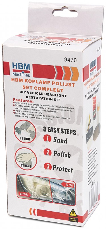HBM Komplet forlygtepoleringssæt