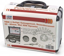 HBM 2-delige gatzagenset 60-80 mm met SDS-opname voor beton, natuursteen, tegel en klinkers