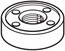 HBM Flenssleutel voor Moeren met Boorgaten, 245 mm, 100 mm