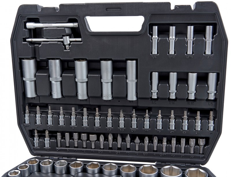 HBM 108-delige Professionele Doppenset Inch Maten met Opbergkoffer HBM 108-delige Professionele Doppenset Inch Maten met Opbergkoffer