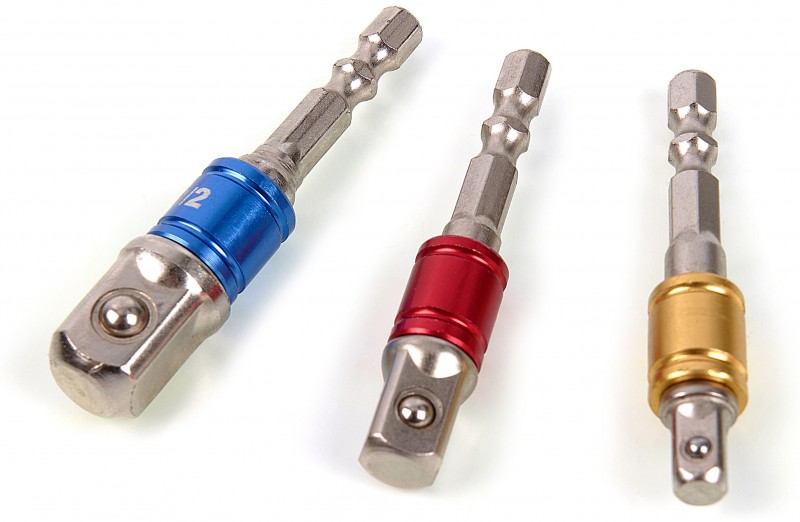 HBM Professionele 3-delige Bit-Dop Adapterset met HEX Aansluiting