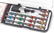 HBM 15-delt Professionelt Bitssæt med Hurtigskift Bitsholder - Chromevanadium.