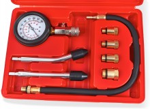 HBM 8-delige auto compressietester model 2 met 45 cm slang en opbergkoffer