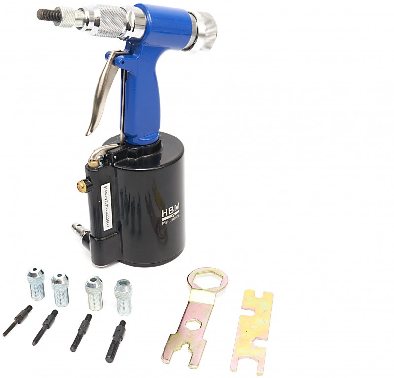 HBM Professionele Pneumatische Blindklinkmoertang M4-M10, 6,2 Bar, 2,43 kg