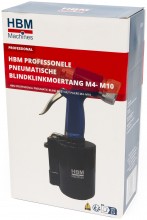 HBM Professionele Pneumatische Blindklinkmoertang M4-M10, 6,2 Bar, 2,43 kg