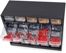 HBM 1012-delt Kabelsko Assortiment i 25-skuffers skuffeskab HBM 1012-delt Kabelsko Assortiment i 25-skuffers skuffeskab