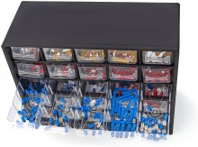 HBM 1012-delt Kabelsko Assortiment i 25-skuffers skuffeskab HBM 1012-delt Kabelsko Assortiment i 25-skuffers skuffeskab