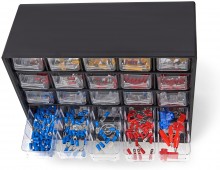 HBM 1012-delt Kabelsko Assortiment i 25-skuffers skuffeskab HBM 1012-delt Kabelsko Assortiment i 25-skuffers skuffeskab