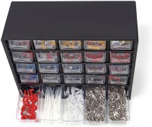 HBM 1012-delt Kabelsko Assortiment i 25-skuffers skuffeskab HBM 1012-delt Kabelsko Assortiment i 25-skuffers skuffeskab