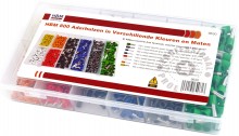 HBM Aderhulzen Set 800 Stuks in Diverse Kleuren en Maten
