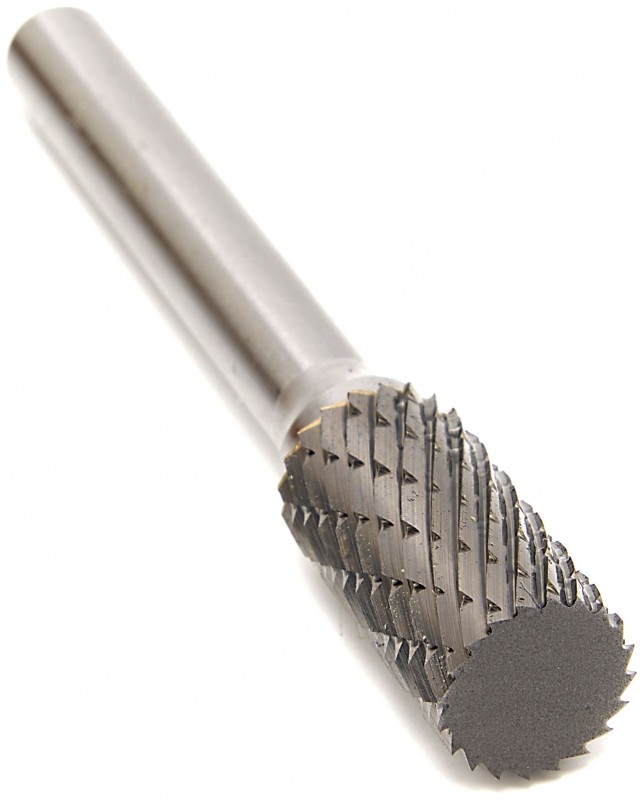 HBM Hårdmetal Dobbel Fræser Model 1 6 mm Widia til Aluminium, Metal, Rvs, Stål, Plast.
