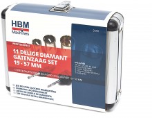 HBM 11-delt professionel diamant hulsavsæt til fliser 19-57 mm.