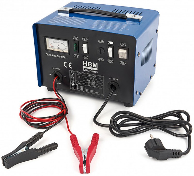 HBM Professionele Acculader 12/24 V 92-210 Ah, 30 A, verrijdbaar, IP20