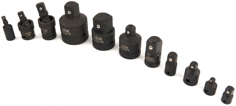 HBM 11-delige Kracht Adapterset voor Ratelsleutel