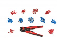 HBM 199-delige Profi 4-in-1 Automatische Draadstriptang met Knip- en Krimpfunctie, Inclusief 199 Kabelschoentjes