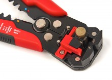 HBM 199-delige Profi 4-in-1 Automatische Draadstriptang met Knip- en Krimpfunctie, Inclusief 199 Kabelschoentjes