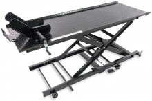HBM motorheftafel 450 kg – hydraulisch, verstelbaar, antislip, verrijdbaar, 250 cm, maximale hoogte 80 cm