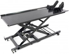 HBM motorheftafel 450 kg – hydraulisch, verstelbaar, antislip, verrijdbaar, 250 cm, maximale hoogte 80 cm