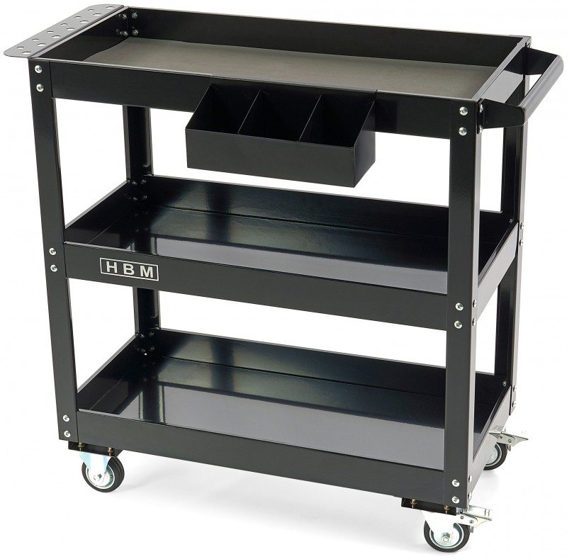 HBM deluxe gereedschapstrolley 3-laags 76 cm, 90 kg draagvermogen HBM deluxe gereedschapstrolley 3-laags 76 cm, 90 kg draagvermogen
