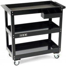 HBM deluxe gereedschapstrolley 3-laags 76 cm, 90 kg draagvermogen HBM deluxe gereedschapstrolley 3-laags 76 cm, 90 kg draagvermogen