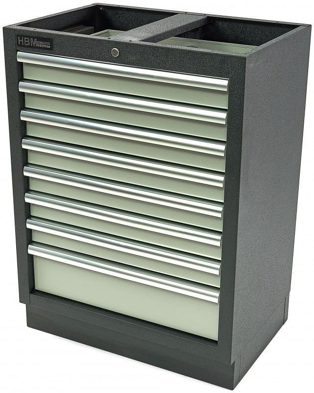 HBM Professionele Gereedschapskast 8 Laden Grijs 68 x 46 x 91 cm, Gepoedercoat
