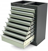 HBM Professionele Gereedschapskast 8 Laden Grijs 68 x 46 x 91 cm, Gepoedercoat
