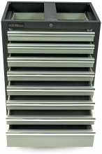 HBM Professionele Gereedschapskast 8 Laden Grijs 68 x 46 x 91 cm, Gepoedercoat
