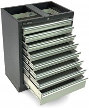 HBM Professionele Gereedschapskast 8 Laden Grijs 68 x 46 x 91 cm, Gepoedercoat
