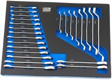 HBM gevulde gereedschapswagen 196-delig blauw, 7 laden, 4 wielen, slot, 100 kg draagvermogen
