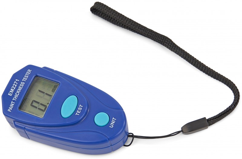HBM digitale laagdiktemeter voor autolak, millimeter, 3V CR2032, blauw