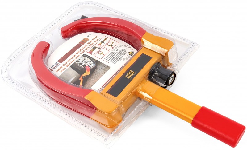 HBM Universele Wielklem van Staal met Slot voor Wielen 185-290 mm HBM Universele Wielklem van Staal met Slot voor Wielen 185-290 mm
