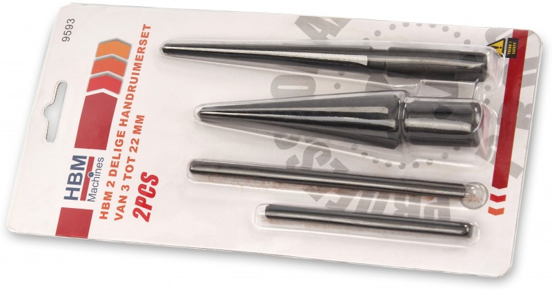 HBM 2-delige handruimerset 3 tot 22 mm