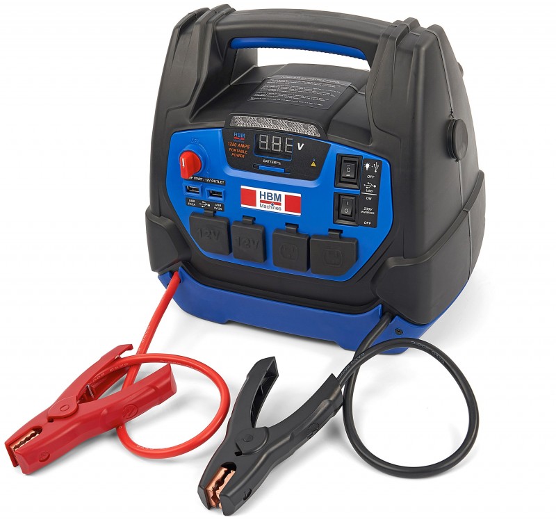 HBM transportabel bil jumpstarter batteribooster 12/230 V 21 Ah 1250 Ah HBM transportabel bil jumpstarter batteribooster 12/230 V 21 Ah 1250 Ah