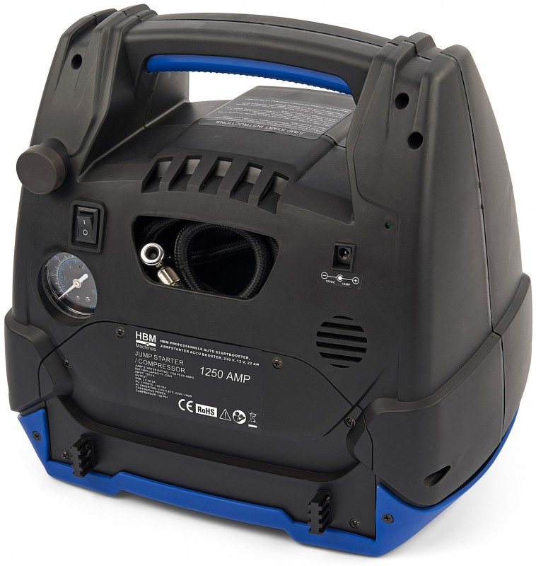 HBM transportabel bil jumpstarter batteribooster 12/230 V 21 Ah 1250 Ah HBM transportabel bil jumpstarter batteribooster 12/230 V 21 Ah 1250 Ah