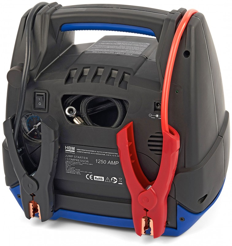 HBM transportabel bil jumpstarter batteribooster 12/230 V 21 Ah 1250 Ah HBM transportabel bil jumpstarter batteribooster 12/230 V 21 Ah 1250 Ah