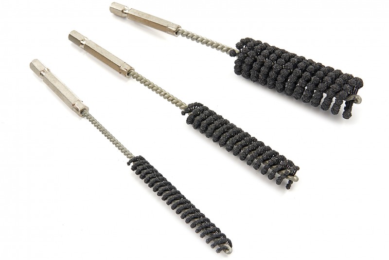 HBM 3-delige flexibele hoonborstels set 1/4 inch HEX 150 mm