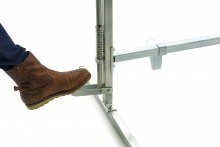 HBM verrijdbare en draaibare spuit- en schuurstandaard, verstelbaar, 2 wielen, 35 kg, 2000 x 800 x 1000 mm