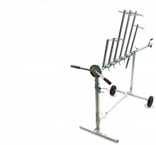 HBM verrijdbare en draaibare spuit- en schuurstandaard, verstelbaar, 2 wielen, 35 kg, 2000 x 800 x 1000 mm
