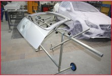 HBM verrijdbare en draaibare spuit- en schuurstandaard, verstelbaar, 2 wielen, 35 kg, 2000 x 800 x 1000 mm