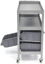 HBM universele gereedschapswagen met 6 opbergbakken, metaal, 99 x 40 x 87 cm, max. 180 kg