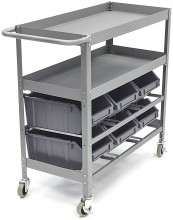HBM universele gereedschapswagen met 6 opbergbakken, metaal, 99 x 40 x 87 cm, max. 180 kg