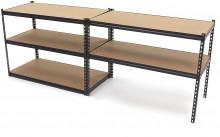 HBM extra brede stellingkast 2-delig, 5 planken, 60 kg per plank, 122 x 61 x 183 cm