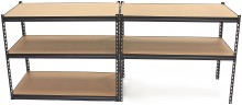 HBM extra brede stellingkast 2-delig, 5 planken, 60 kg per plank, 122 x 61 x 183 cm