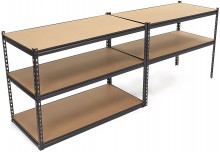 HBM extra brede stellingkast 2-delig, 5 planken, 60 kg per plank, 122 x 61 x 183 cm