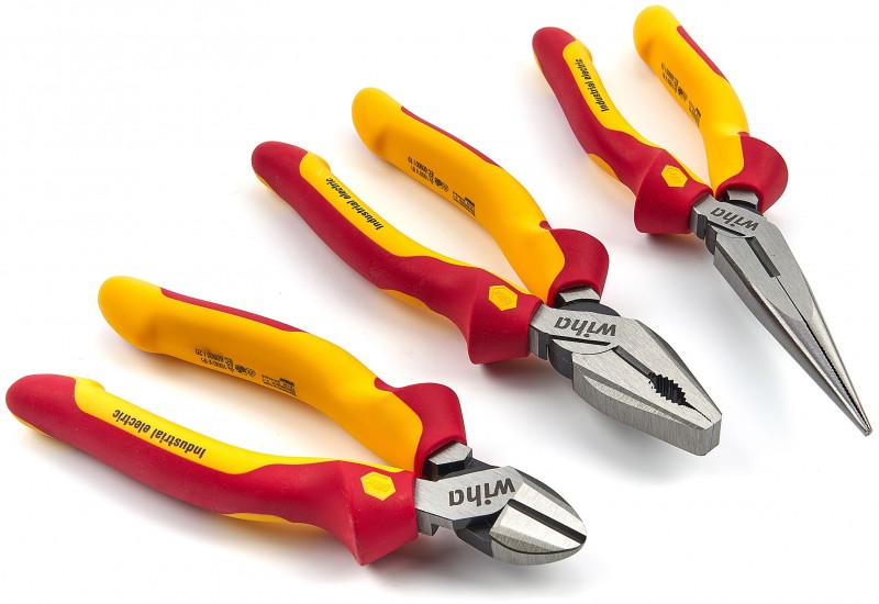 WIHA Industrial VDE Tangenset 3-delig Model Z 99 0 09 - Combinatietang, Puntbektang, Draadkniptang
