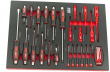 HBM 154-delige Premium Gereedschapsvulling voor Gereedschapswagen - Rood, Foam, 545 x 390 mm, 4 Inlays HBM 154-delige Premium Gereedschapsvulling voor Gereedschapswagen - Rood, Foam, 545 x 390 mm, 4 Inlays