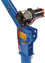 HBM elektrische aanhangwagenkraan 500 kg laadkraan, maximaal bereik 1490 mm, hijssnelheid 3,6 m/min