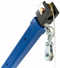 HBM elektrische aanhangwagenkraan 500 kg laadkraan, maximaal bereik 1490 mm, hijssnelheid 3,6 m/min